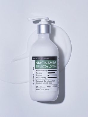 Niacinamide 10% Body Lotion, Dermafactory, лосьон для тіла з наіцинамідом, 300 мл