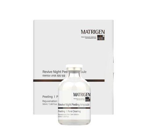 Matrigen, Revive Night Peeling Ampoule, Мультикислотная сыворотка для комплексного пилинга кожи с AHA, BHA, PHA, растительными экстрактами и дубильными веществами (Ph 3), 50 мл