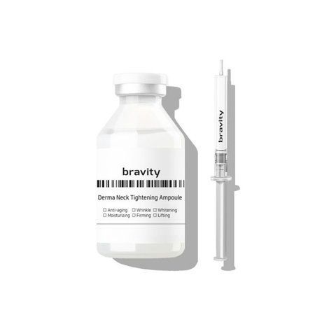 Bravity, Derma Tightening Neck Ampoule , Інтенсивно укріплююча, омолоджуюча та освітлююча сироватка для зони шиї та декольте з стовбуровими клітинами, ПДРН та "ботокс-ефектом" 30ml