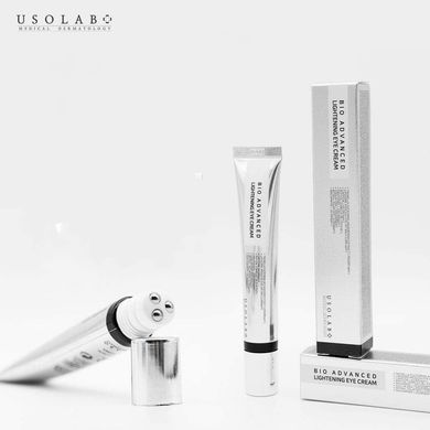 Usolab  Bio Advanced Lightening Eye Cream  Крем від темних кіл та набряків під очима з аплікатором,25 мл