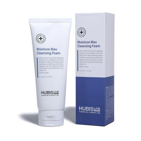 Hubislab, Moisture Max Cleansing Foam, Делікатна, зволожуюча пінка для вмивння, 150ml