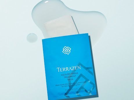 Terrazen Aqua Recharge treatment mask, Интенсивно увлажняющая тканевая маска с гиалуроновым комплексом, 1 шт, 27 мл