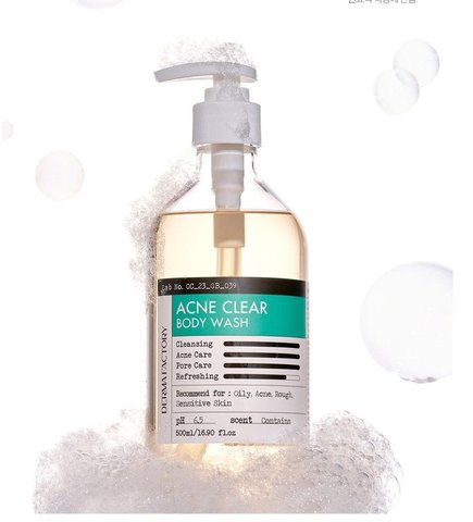 Acne Clear Body Wash Dermafactory, гель для тела с акне, 500 мл